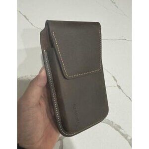 New Leather Cell Phone Holster with Belt Clip, Flip Case